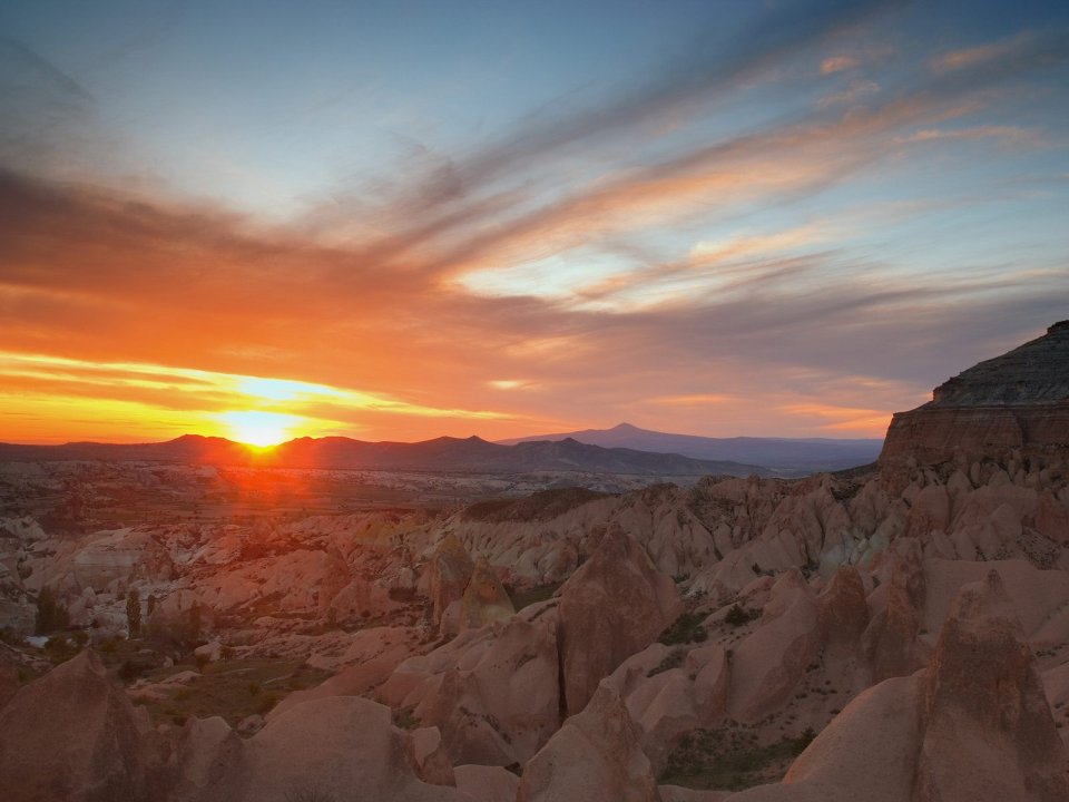 Sunset Badlands National Park South Dakota