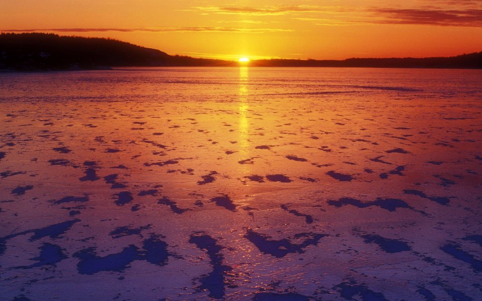 Sunset Over Kelly Lake Sudbury Canada
