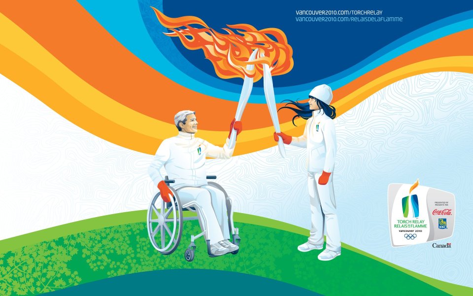 Vancouver 2010 Winter Olympics Torch Relay Illustration