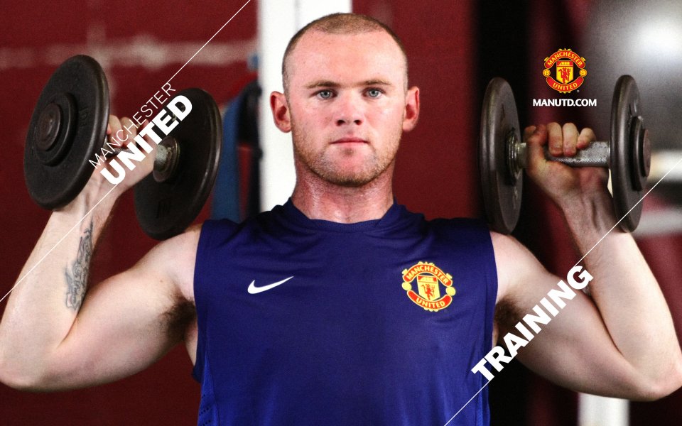 Wayne Rooney Manchester United Gym Strength Training