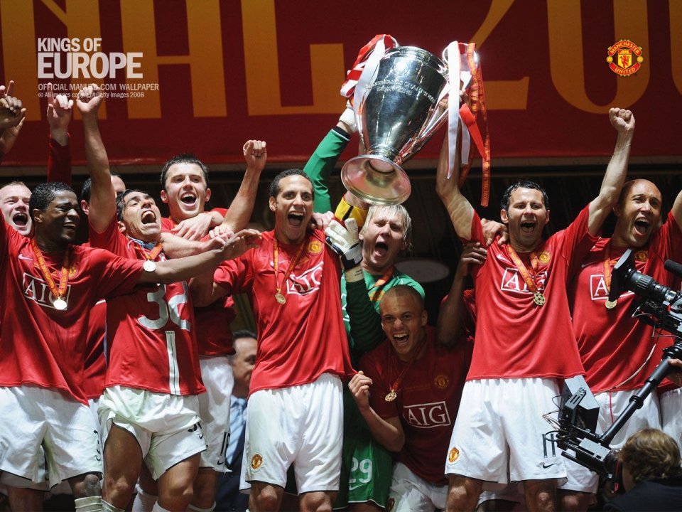 2008 Manchester United Champions League Trophy Celebration