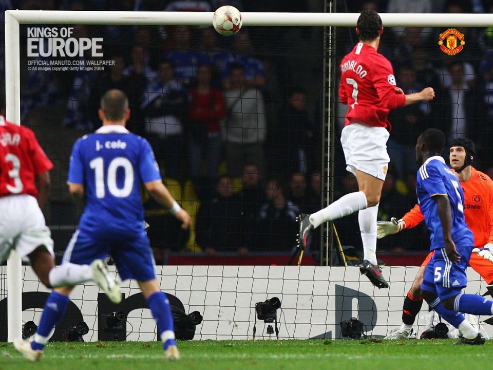 Cristiano Ronaldo Manchester United Champions League Chelsea Header Moment