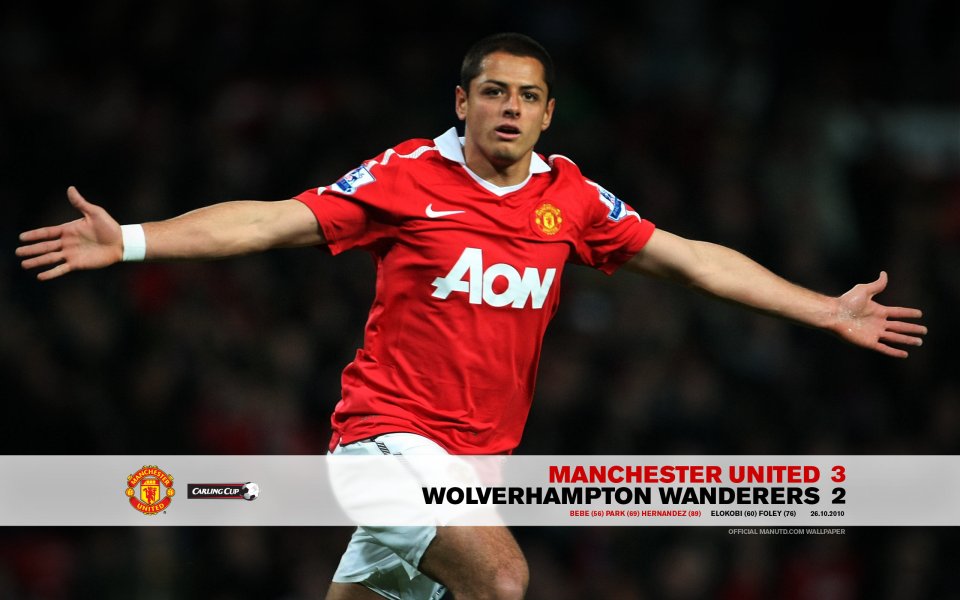 Manchester United 3 Wolves 2 Hernandez Celebration Wallpaper