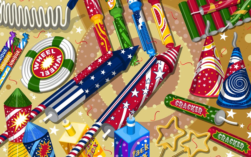 USA Independence Day Celebration Vector Illustration
