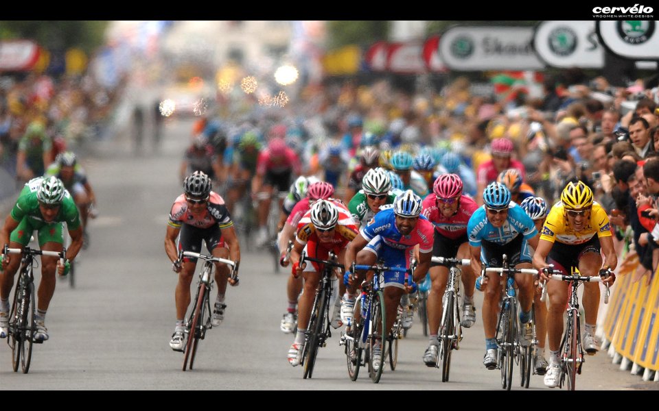 Professional Cycling Race Sprint Stage