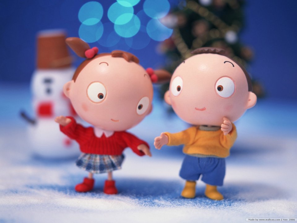 Clay Doll Christmas: Festive Holiday Wallpapers