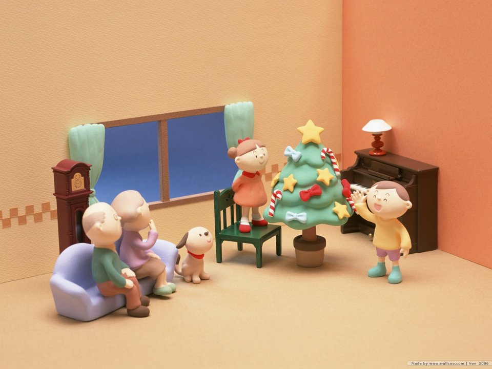 Warm Clay Family Christmas Gathering