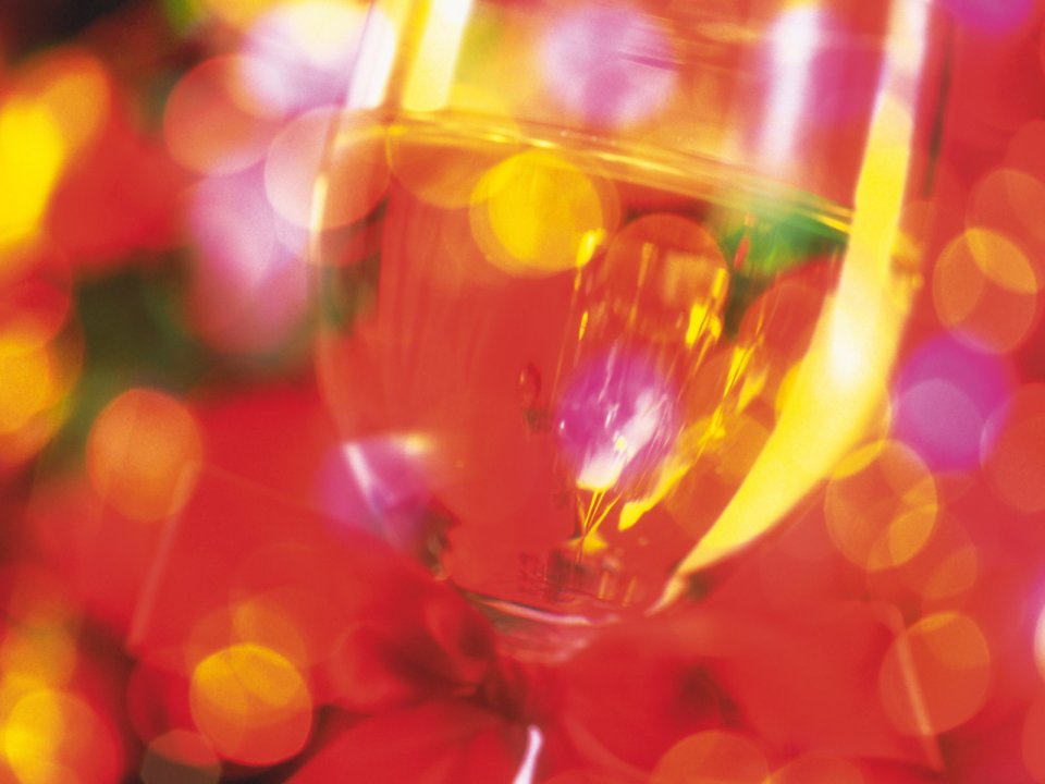 Champagne Glass Bokeh Christmas