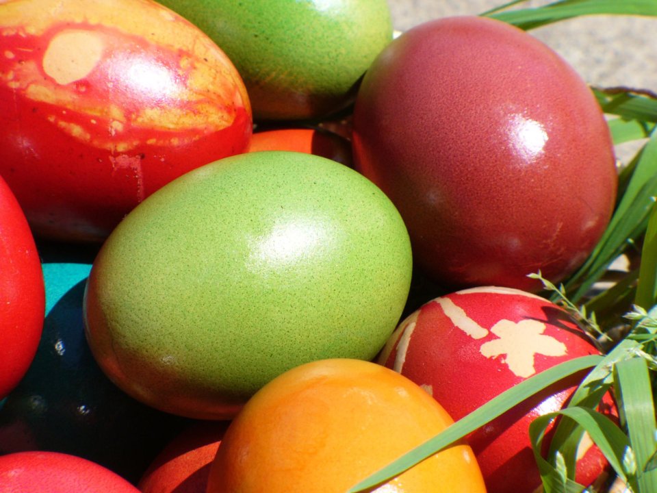 Easter Eggs Closeup