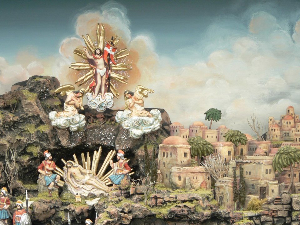 3D Easter Scene Model: Crucifixion And Resurrection