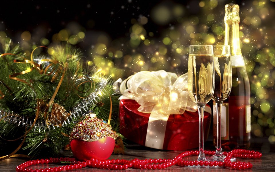 Luxury Christamine And Gift Closeup