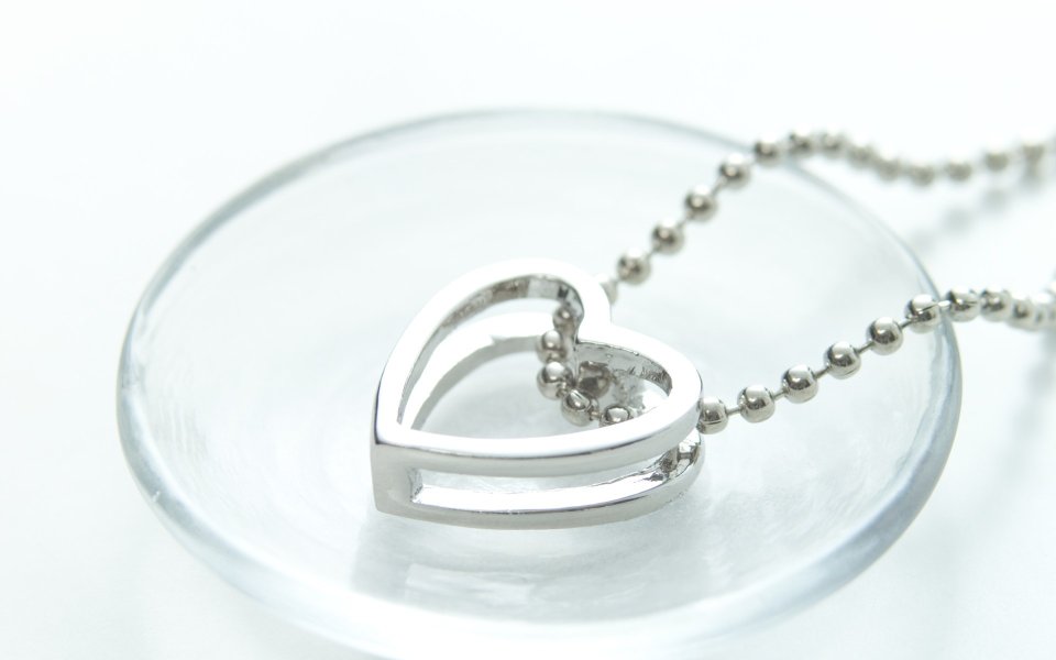 Silver Heart Pendant Necklace Still Life