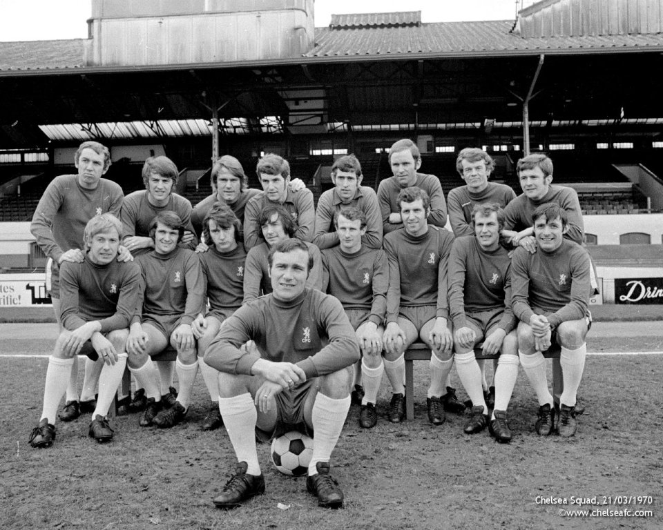 1970 Chelsea Football Club Squad Vintage Group Photo