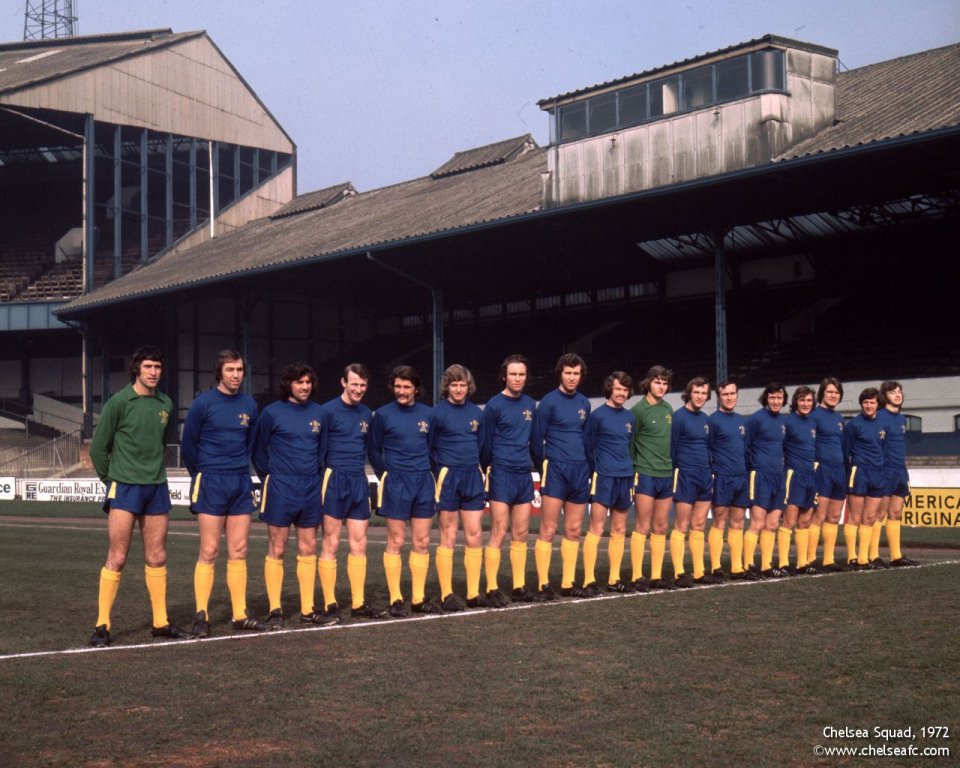 1972 Chelsea Football Club Squad Team Photo At Stamford Bridge