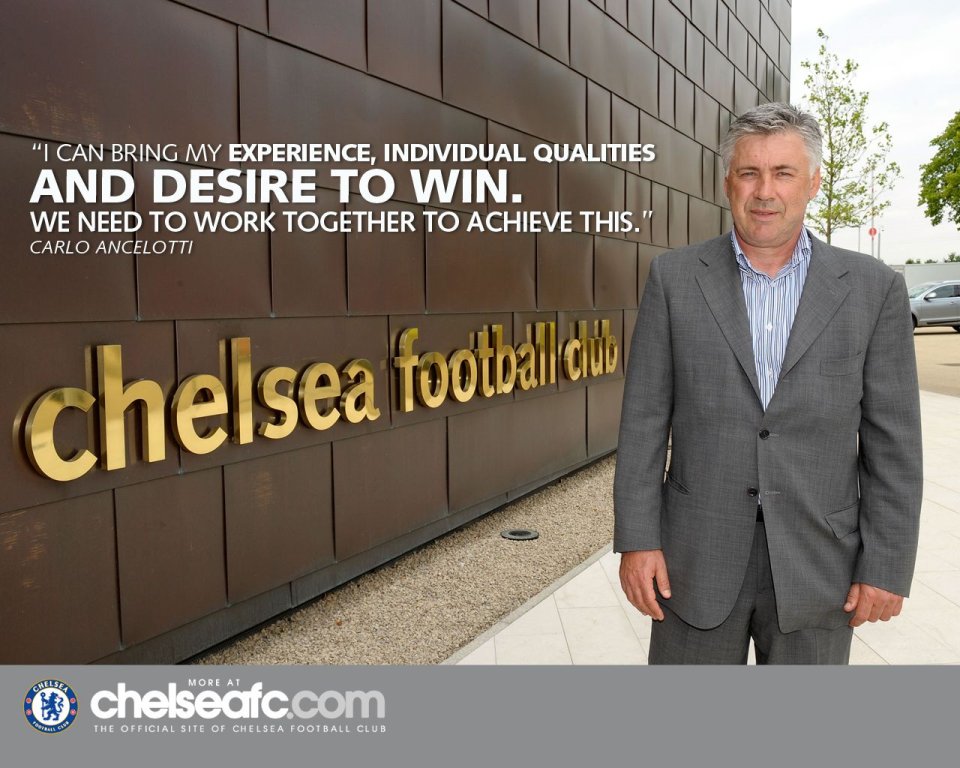 Carlo Ancelotti Chelsea Football Club Official Poster
