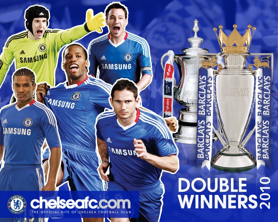 Chelsea 2010 Double Winners Memorial Poster