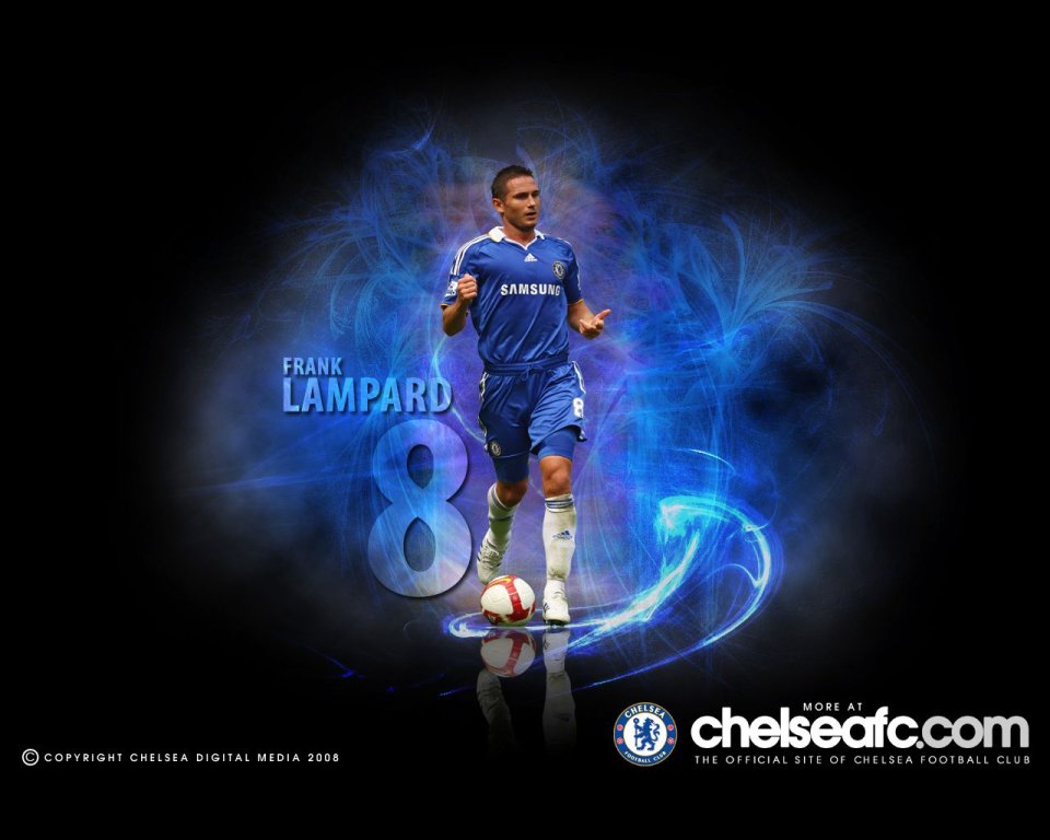 Frank Lampard Chelsea Fc No 8 Official Football Wallpaper