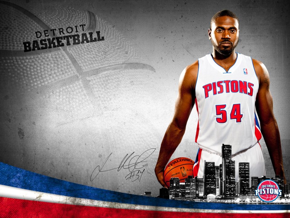 Detroit Pistons Player Jason Maxiell Basketball Wallpaper