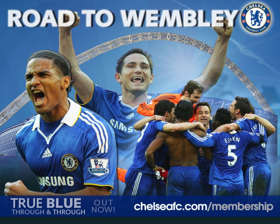 Road To Wembley Chelsea Football Club Poster