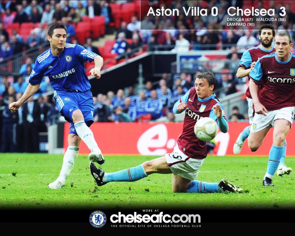 Frank Lampard Chelsea Vs Aston Villa Football Match Moment