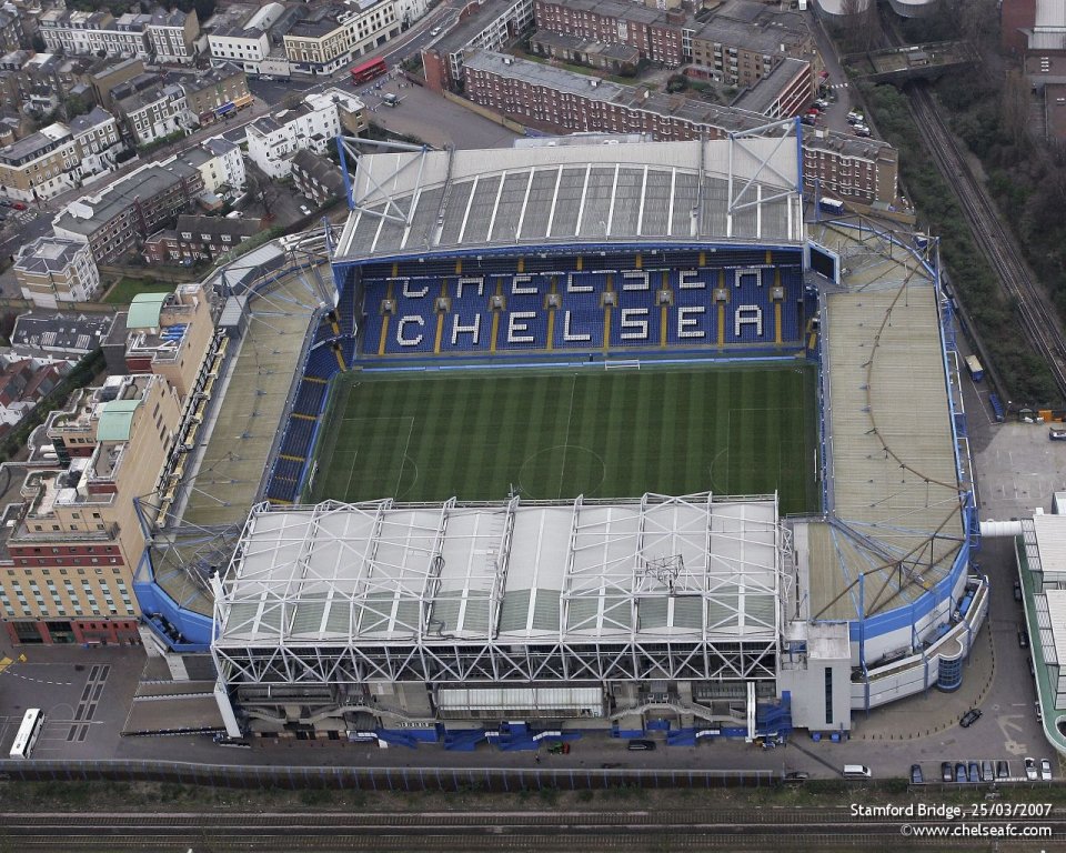 2007 London Stamford Bridge Football Stadium Aerial View