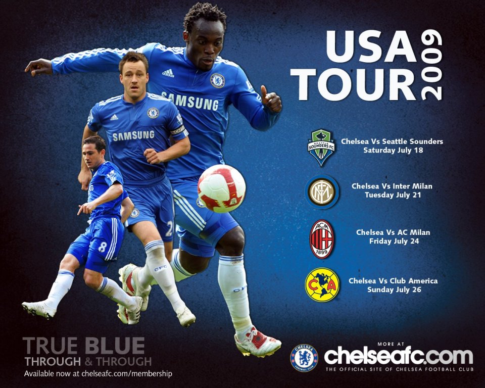 Chelsea FC 2009 USA Tour Promotional Poster