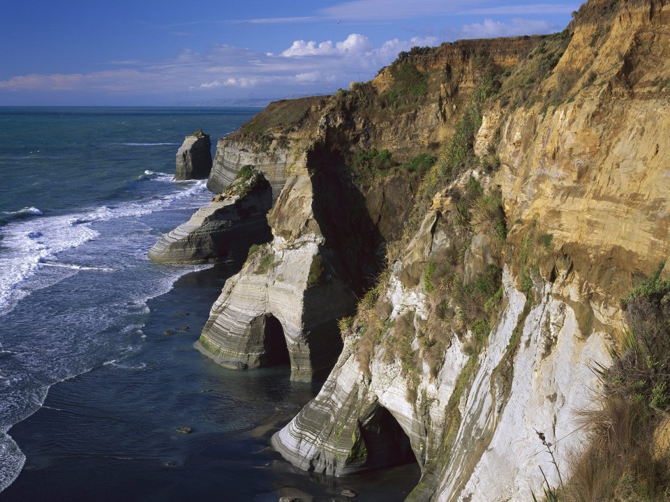 Tongaporutu Sandstone Cliffs New Zealand