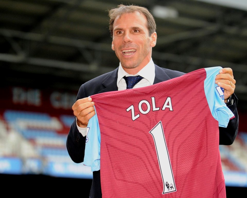 Gianfranco Zola West Ham United Announcement Jersey Photo
