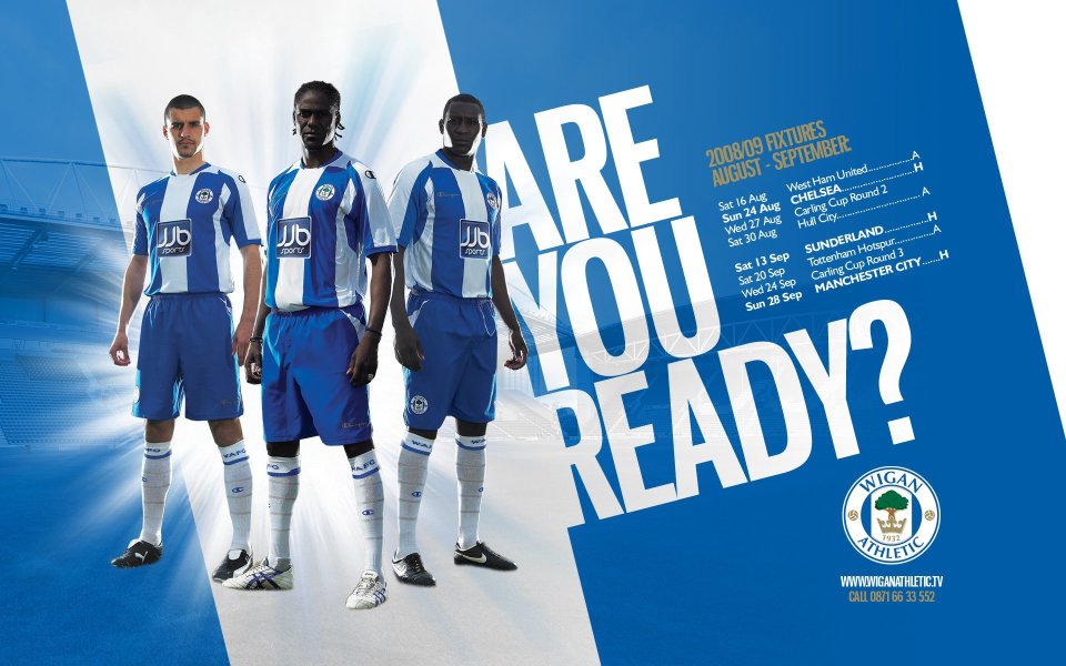Wigan Athletic 2008 09 Season Pre Match Poster
