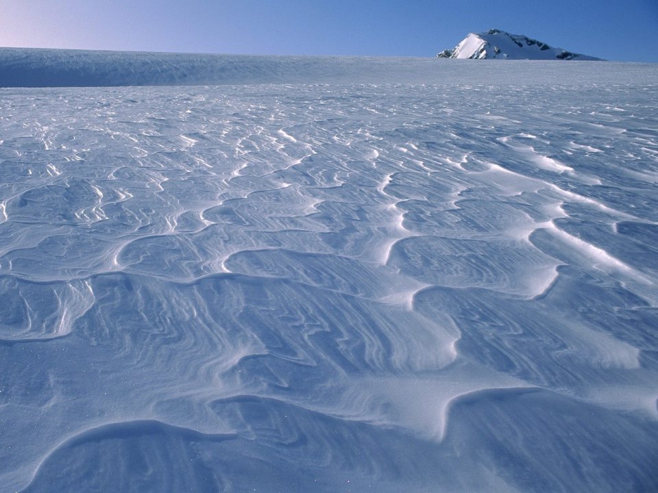 Wind Waves On Snow Southern Alps New Zealand