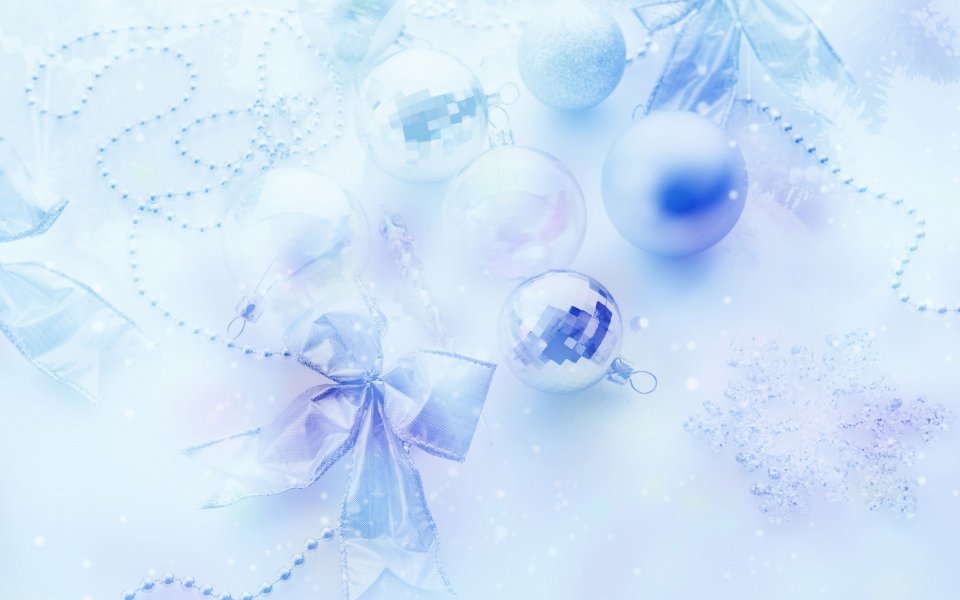 Dreamy Blue Winter Christmas Decoration Background