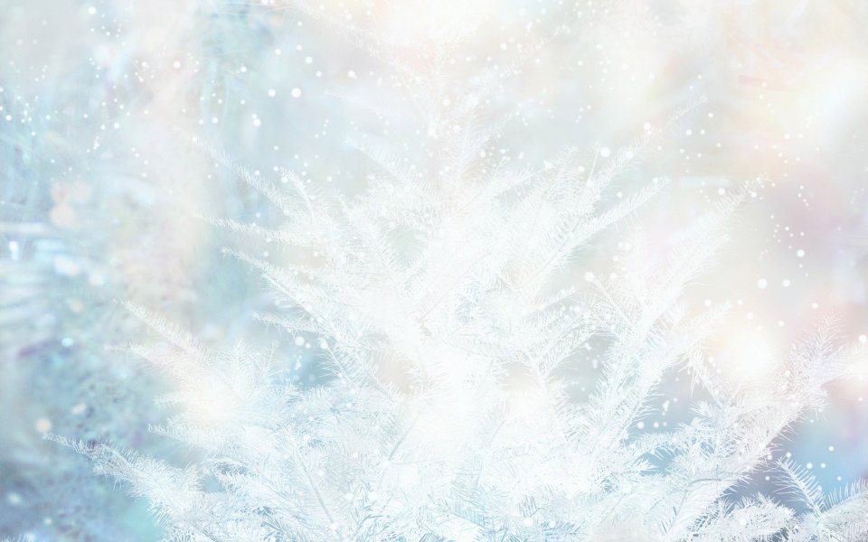梦幻唯美冬季雪花冰晶背景