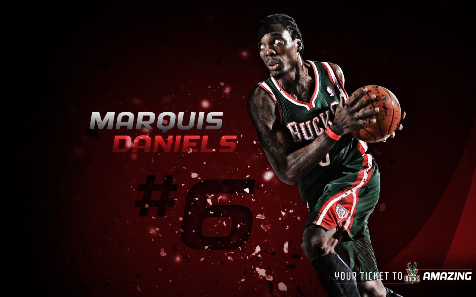雄鹿队球员Marquis Daniels篮球壁纸