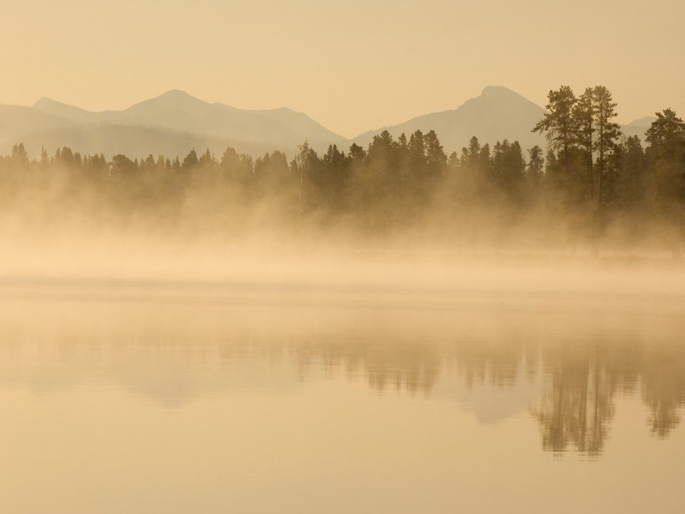 Yellowstone River At Sunrise Yellowstone National Park Wyoming