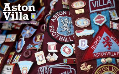 Aston Villa Football Club Fan Memorabilia Pin Collection Wallpaper