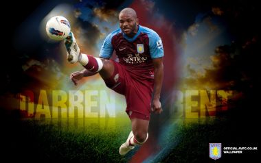 Darren Bent Aston Villa Official Football Sports Wallpaper