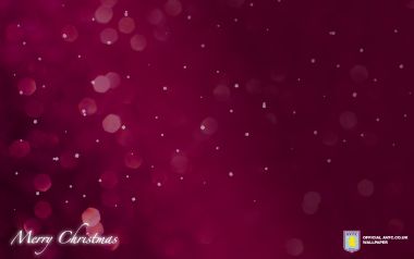 Aston Villa Fc Merry Christmas Burgundy Official Wallpaper
