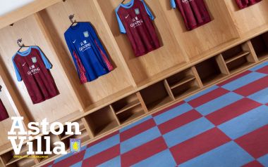 Aston Villa Football Club Locker Room Jersey Official Wallpaper