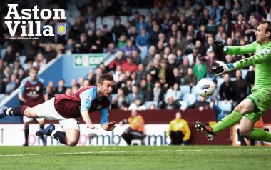 Aston Villa Premier League Match Shooting Moment