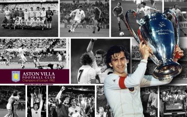 Aston Villa Football Club 1982 European Cup Champions Commemorative Collage Wallpaper