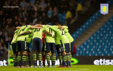 Aston Villa Football Club Players Team Huddle