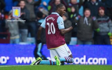 Aston Villa Player Benteke Celebrating Goal