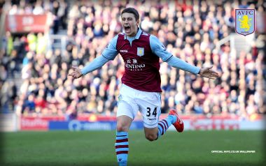Aston Villa Player Celebrating Goal