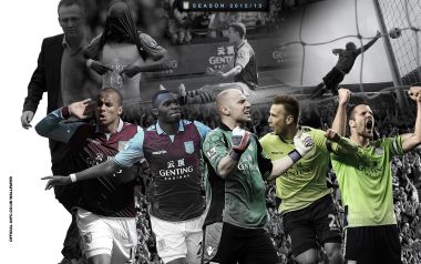 Aston Villa 2012 13 Season Players Celebration Wallpaper
