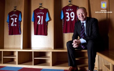 Aston Villa Fc Locker Room Official Portrait Wallpaper