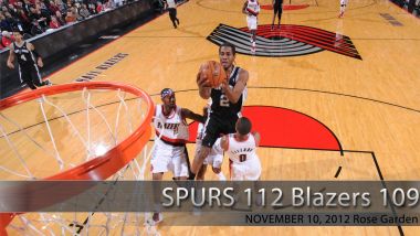 Spurs 112 Blazers 109 Game Moment November 10 2012 Rose Garden