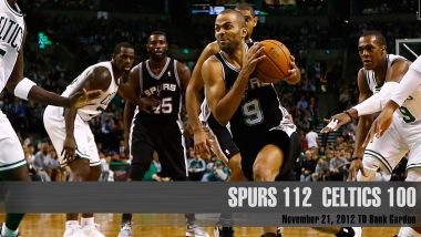 马刺112-100战胜凯尔特人 比赛现场（2012年11月21日 TD Bank Garden）