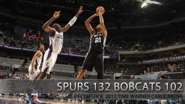 Nba San Antonio Spurs 132 102 Charlotte Bobcats Game Moment