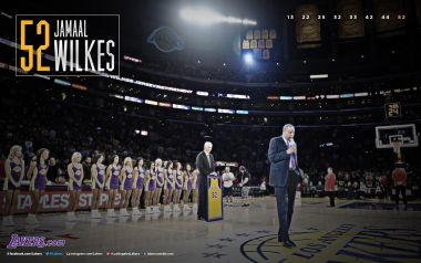 Los Angeles Lakers Jamaal Wilkes Jersey Retirement Ceremony