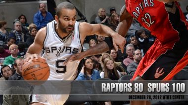 NBA圣安东尼奥马刺对多伦多猛龙比赛瞬间（2012年12月26日）